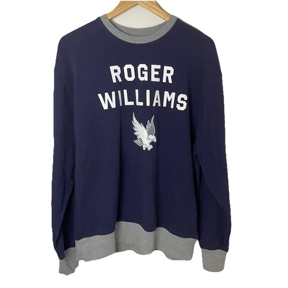 Under Armour Blue/Gray Border Roger Williams Long Sleeve Heavy Cotton Shirt XL - Picture 4 of 13